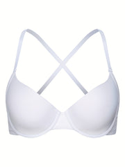 Solid T Shirt Bra Breathable Push Up Lingerie