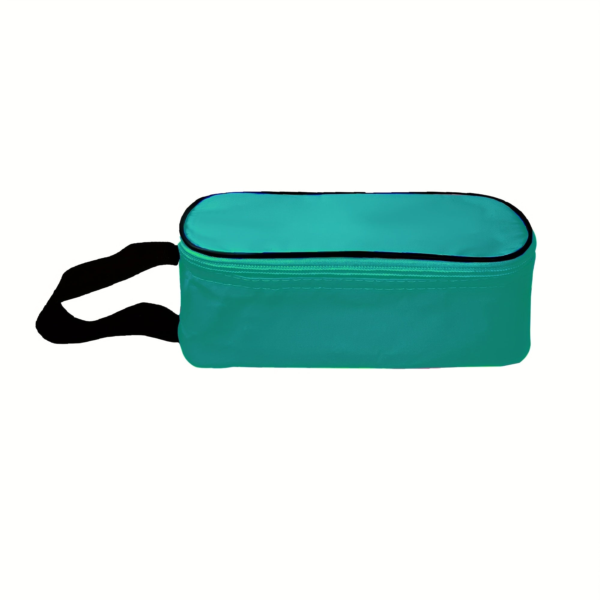 Bright Pink Insulated Lunch Bag with Zipper Durable PVC Tote