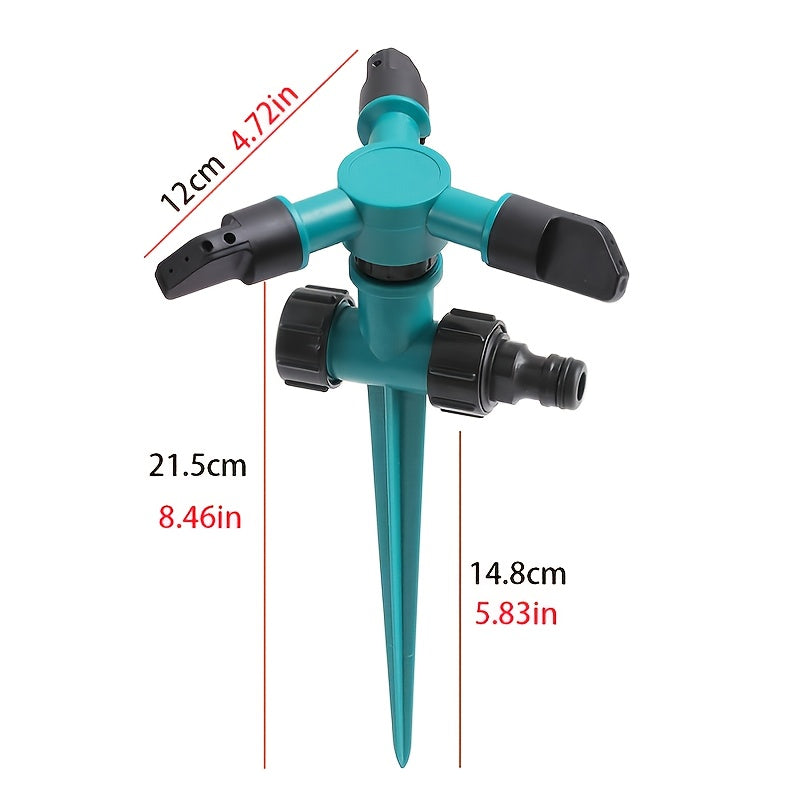 Automatic Rotating Garden Nozzle With Ground Spike Watering Sprinkler