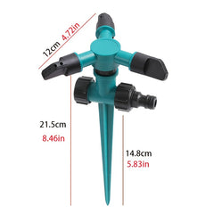 Automatic Rotating Garden Nozzle With Ground Spike Watering Sprinkler