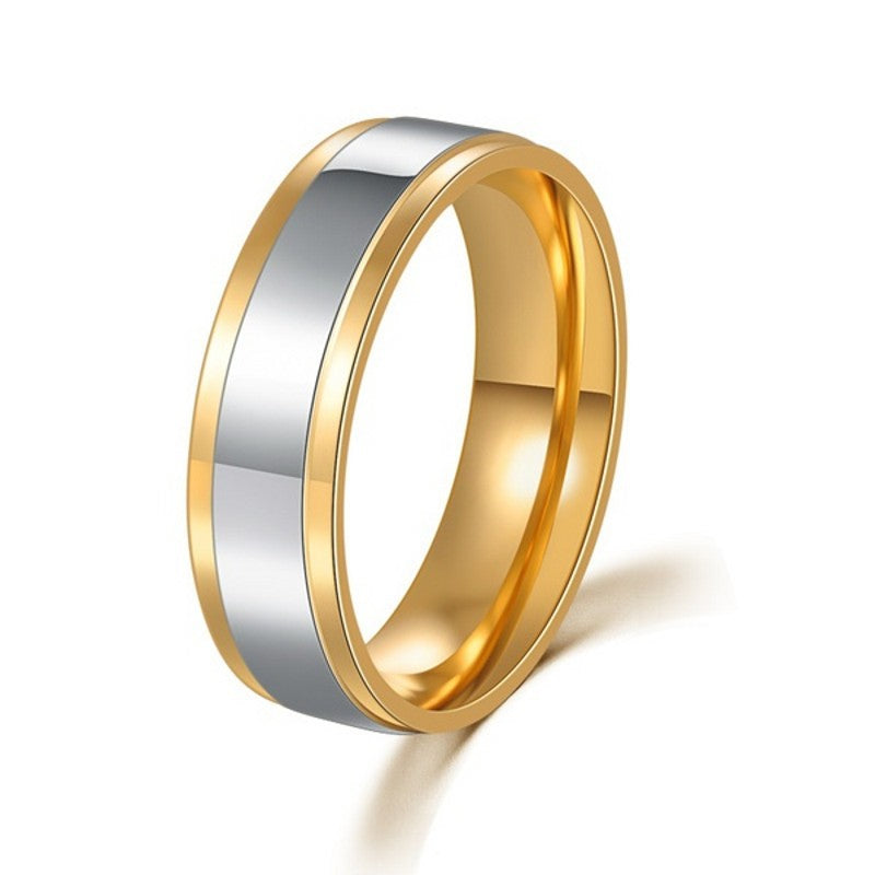 Titanium Steel Couple Ring Wedding Ring 4mm 6mm Wide Band Ring Men Women Love