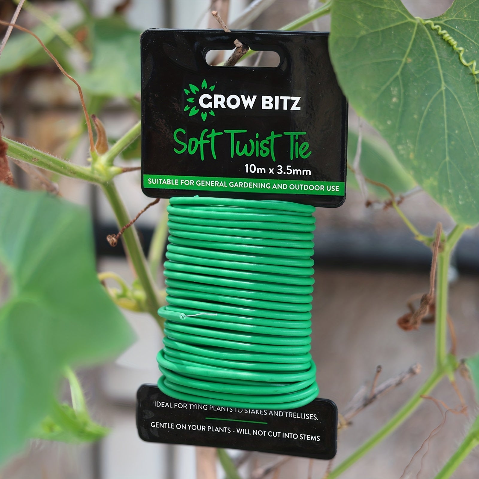 Soft Twist Tie 32 8ft Green TPR Reusable Garden Ties Support Plant Vines
