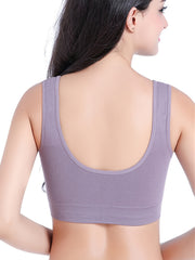 3pcs Wireless Sports Bras Comfy & Breathable Tank Bra