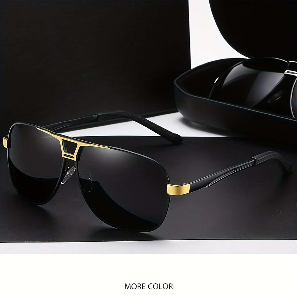 Men's Metal Polarized Sunglasses UV Protection Driving Fishing Sunglasses