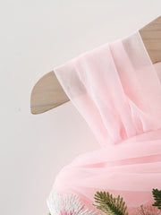 Princess Gauze Puffy Dress With Flower Decors