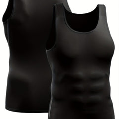 Men's Compression Tank Top Quick Dry High Stretch Sleeveless Shirt M