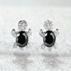 Turtle Zircon Stud Earrings for Women Girls