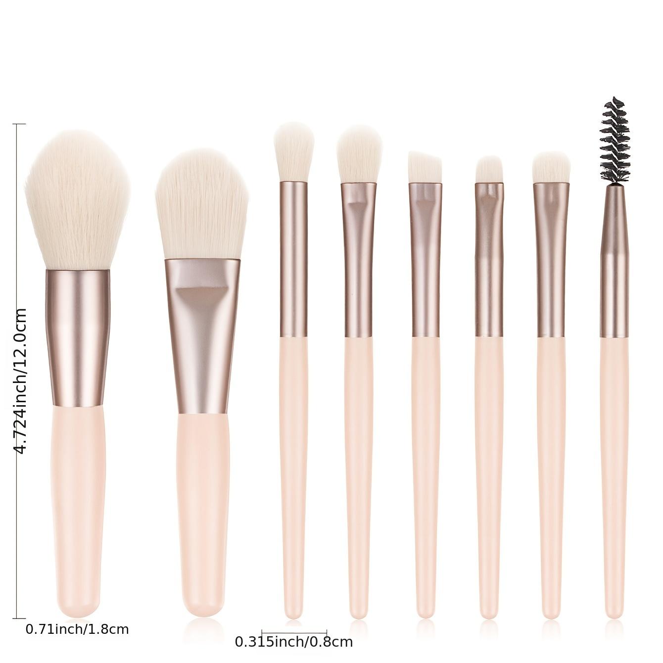 Mini Macaroon Brush Set Eyeshadow Makeup Tool 8 Sticks With Bag