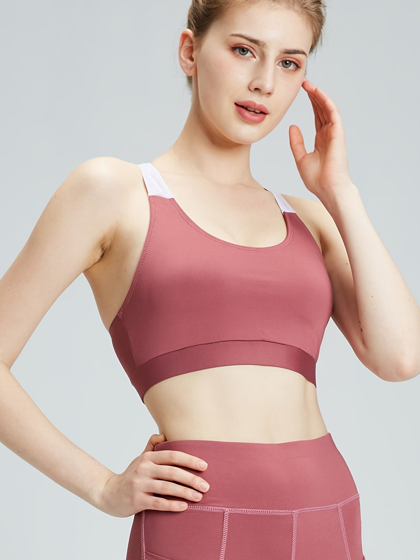Wireless Racerback Sports Bra Yoga Fitness Bra