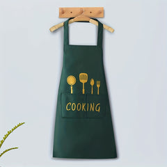 Waterproof & Stain-Proof Apron w/ Pockets for Restaurant