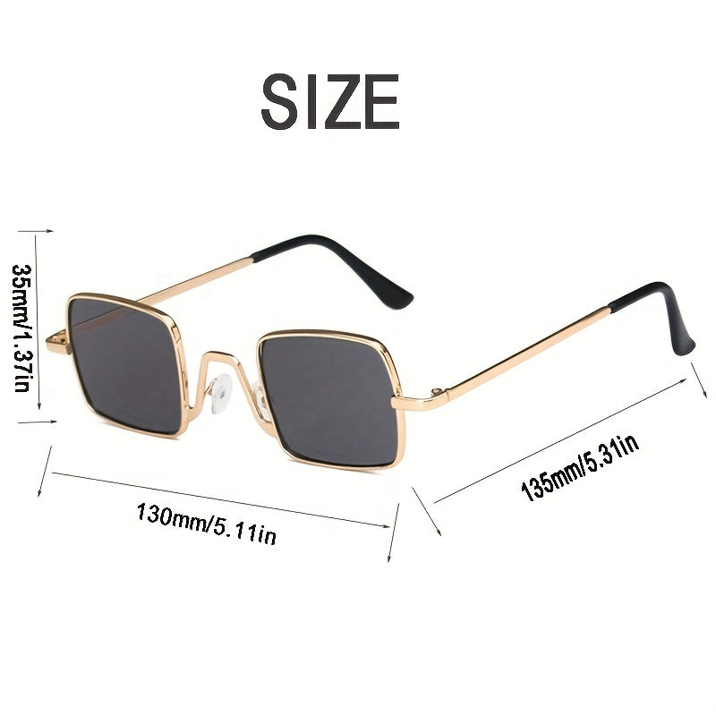 Square Metal Frame Kids Sunglasses for Boys and Girls
