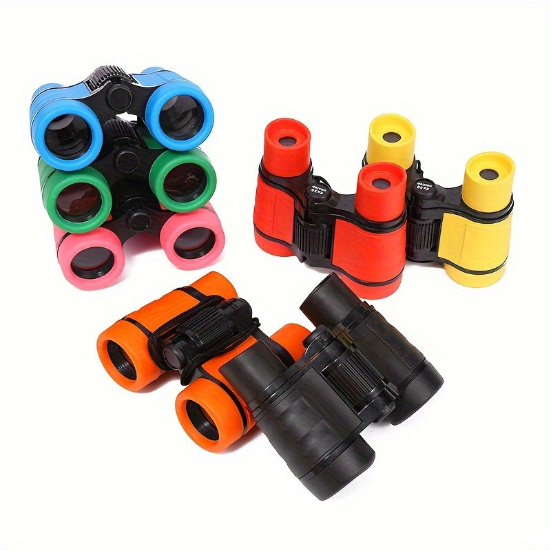 Kids Binoculars 4X30 Telescope Toy with Colored Plastic Handle