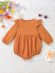 Autumn Baby Solid Long Sleeve Cotton Romper