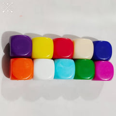 20pcs Acrylic 16mm Round Corner Blank Dice for Multiplayer Game