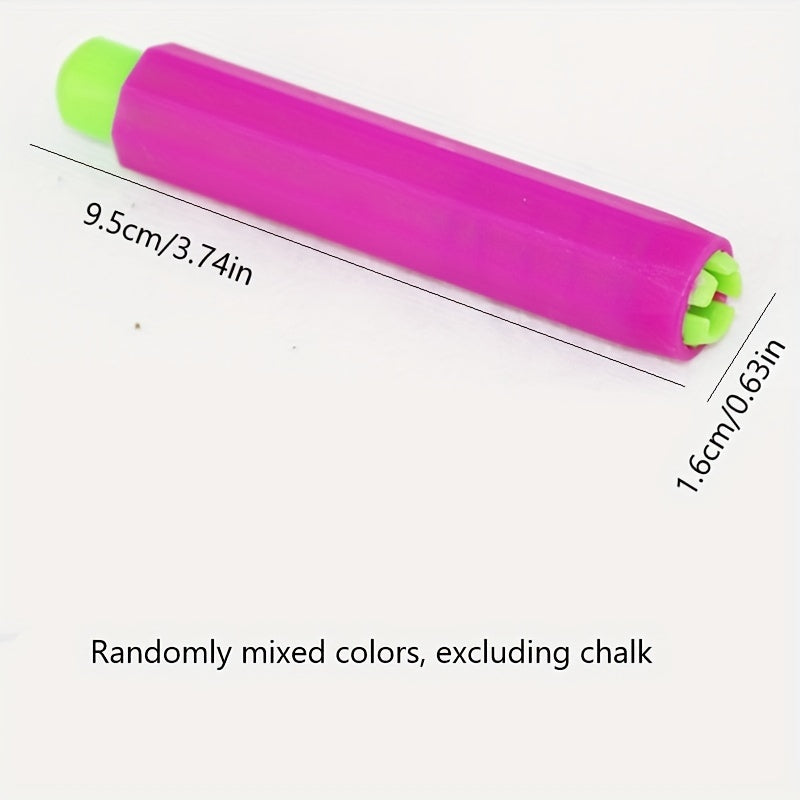 10pcs Dustless Chalk Set Non Dirty Hands Chalk Clip Random