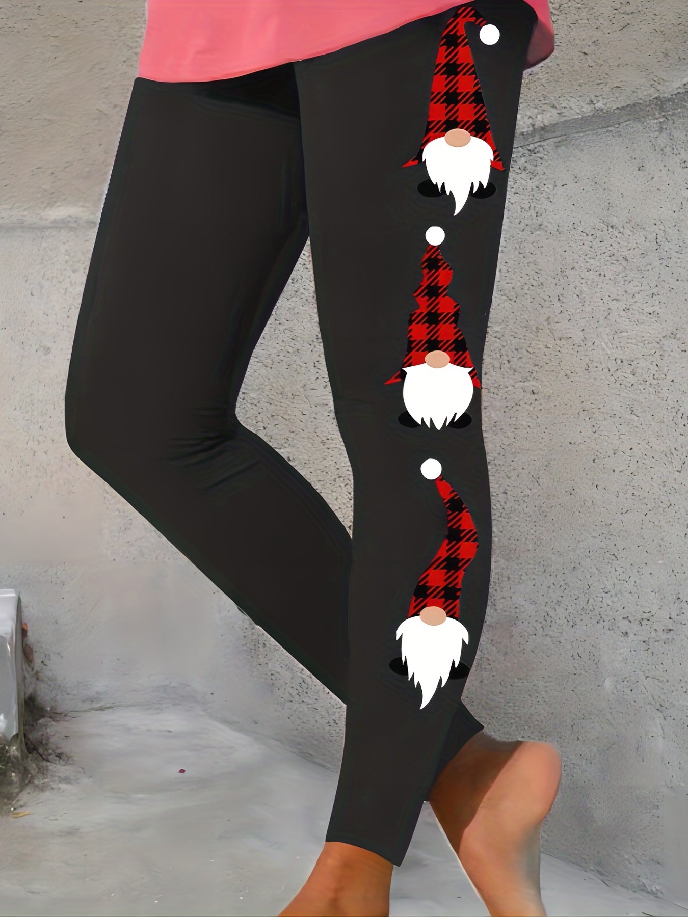 Christmas Santa Claus Print Leggings for Women