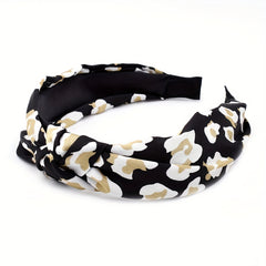 Leopard Pattern Dyeing Fabric Headband Bohemian Style Hair Accessory