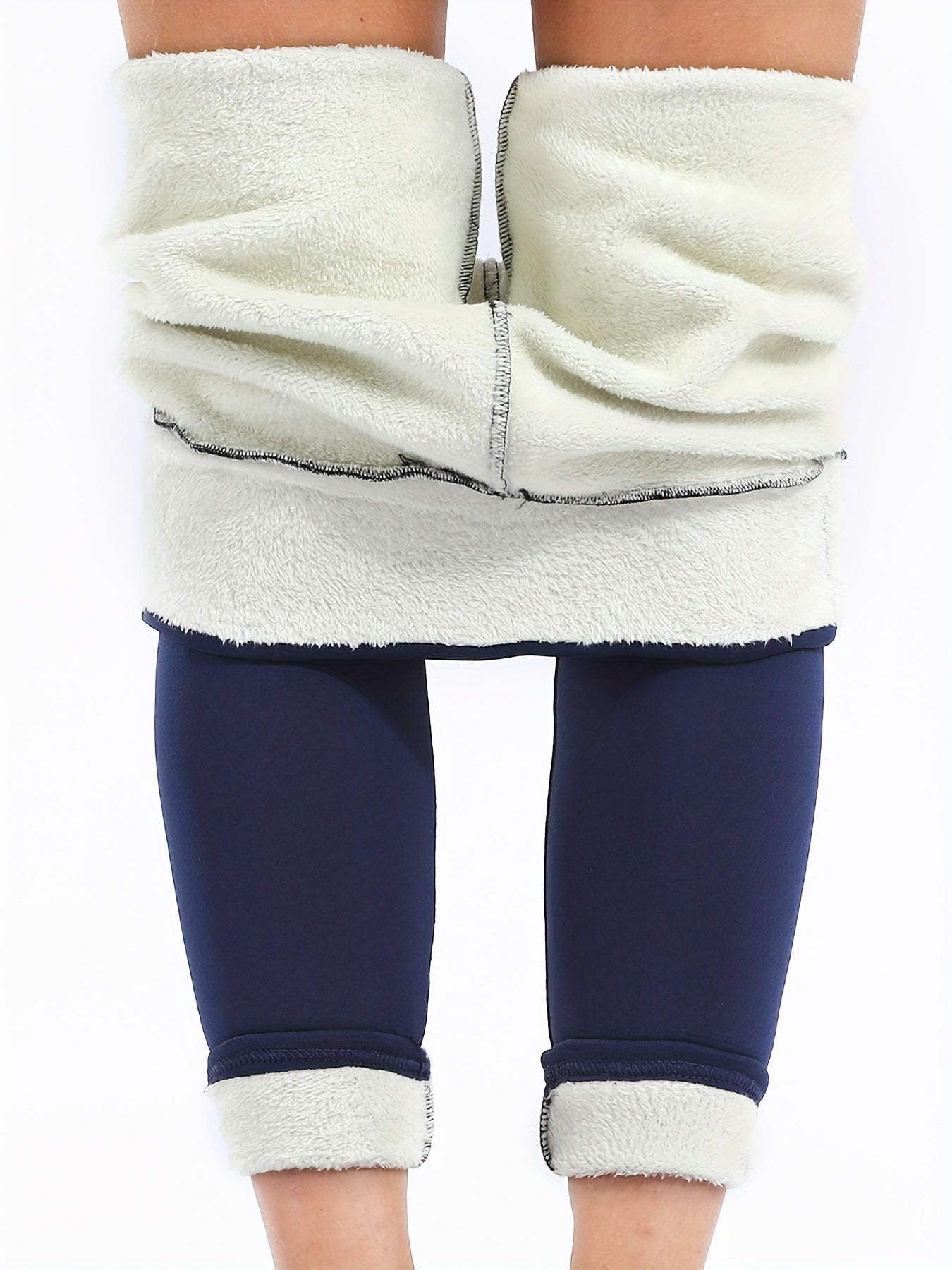 Women's High Waist Fleece Leggings Winter Warmth