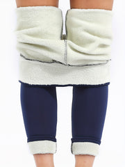 Women's High Waist Fleece Leggings Winter Warmth