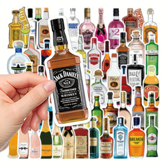 56pcs Famous Wine Series Graffiti Stickers for Helmet Laptop Water Glass DIY