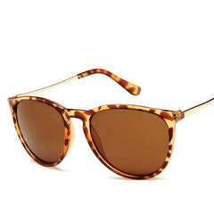 Vintage Leopard Butterfly Sunglasses Big Frame Shades Eyeglasses Women's