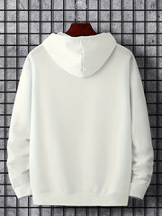 Men's Casual Alien Print Hooded Sweatshirt Long Sleeve Drawstrings