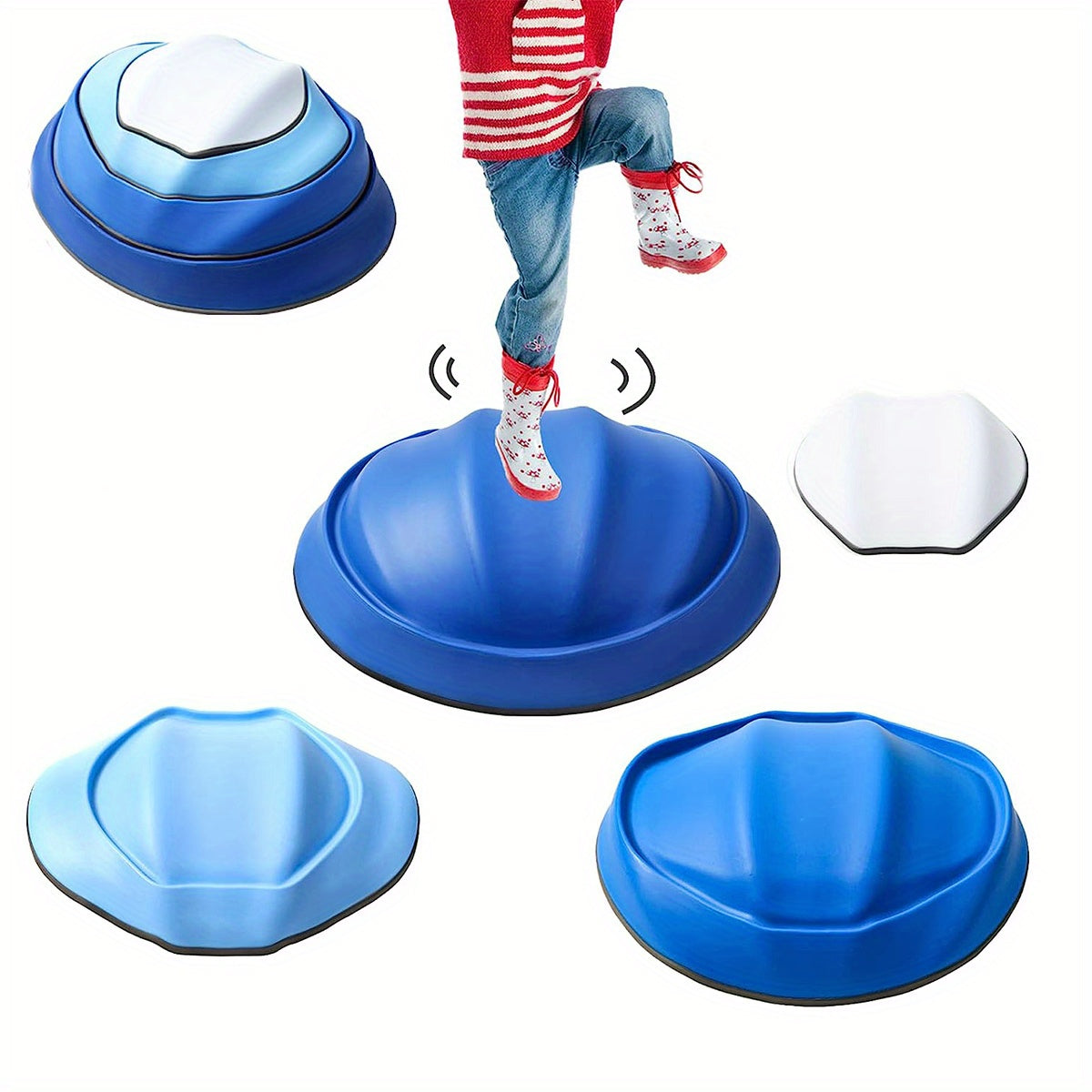 4pcs Anti Slip Swing River Crossing Stones Children's Outdoor Stepping Stones