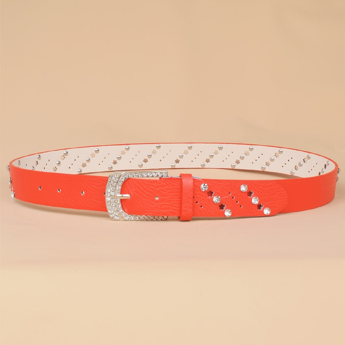 Women's Rhinestone Inlaid Casual Waist Belt