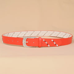 Women's Rhinestone Inlaid Casual Waist Belt
