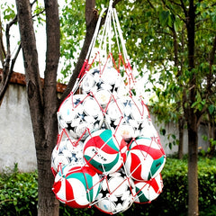 Portable Large Ball Bag Nylon Long Basketball Volleyball Mesh Bag