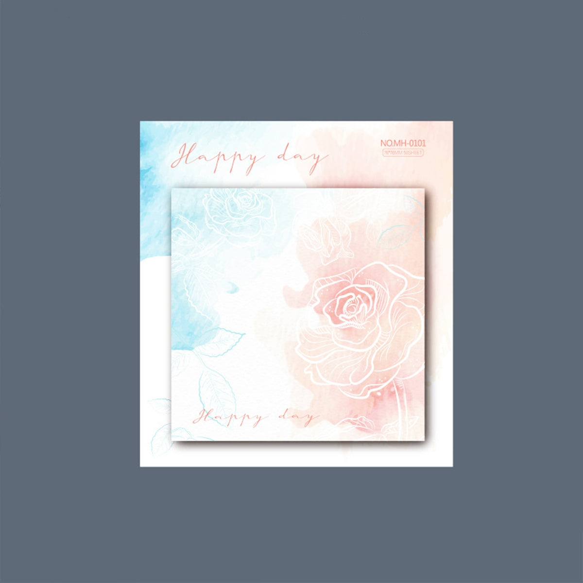 Chinese Style Gradient Flowers Sticky Notes 2.99-inch 50 Sheets Each