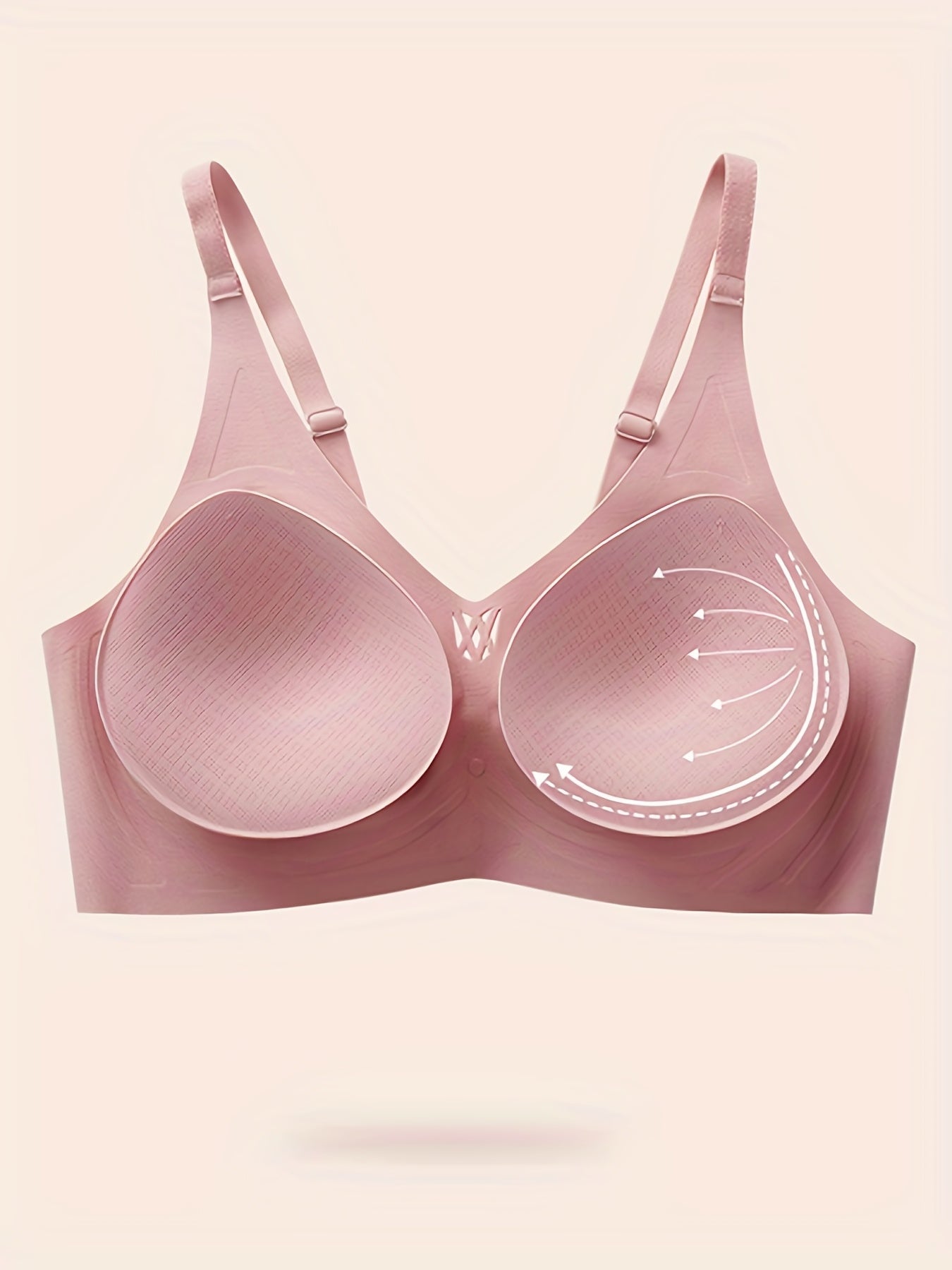 Pinkl Wireless Breathable Full Coverage Bra Solid Hollow Bra