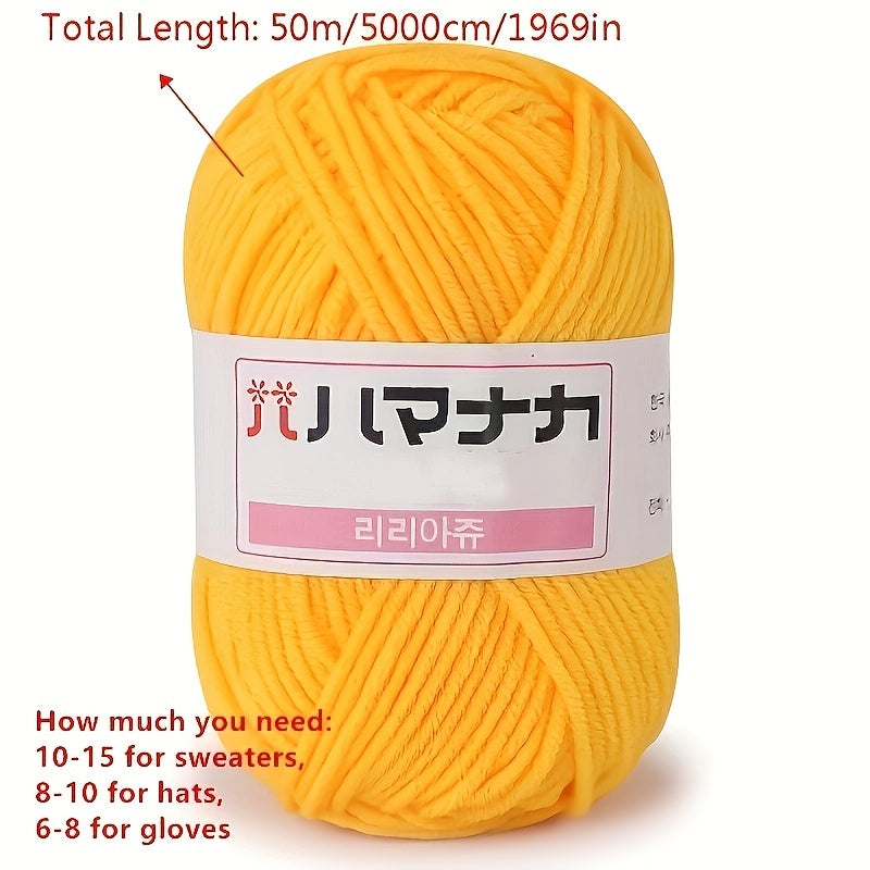Milk Cotton Hand Knitted Thread 100 Acrylic 10pcs