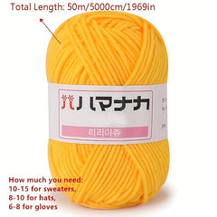 Milk Cotton Hand Knitted Thread 100 Acrylic 10pcs
