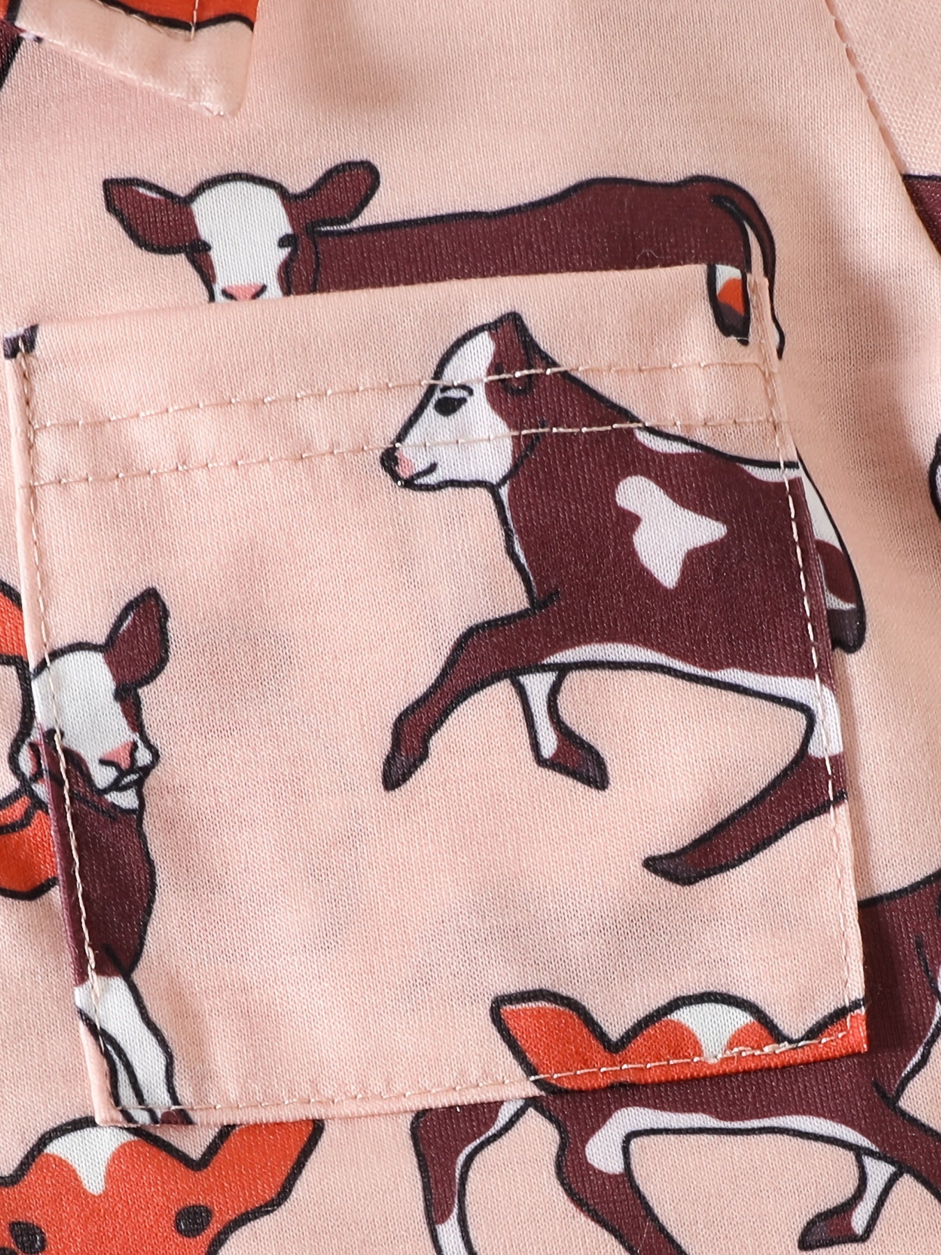 Boys Cow Cartoon Polo Shirt Summer Kids Clothes