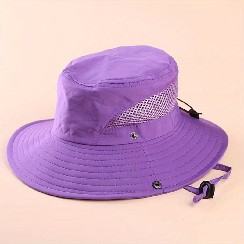 Breathable Sunscreen Bucket Hat Solid UV Protection Outdoor