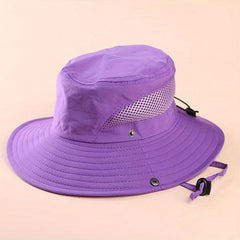Breathable Sunscreen Bucket Hat Solid UV Protection Outdoor