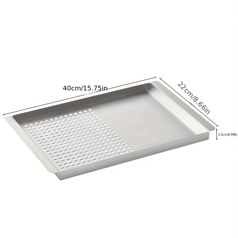 Stainless Steel Non-stick BBQ Plate Portable Outdoor BBQ Accessories