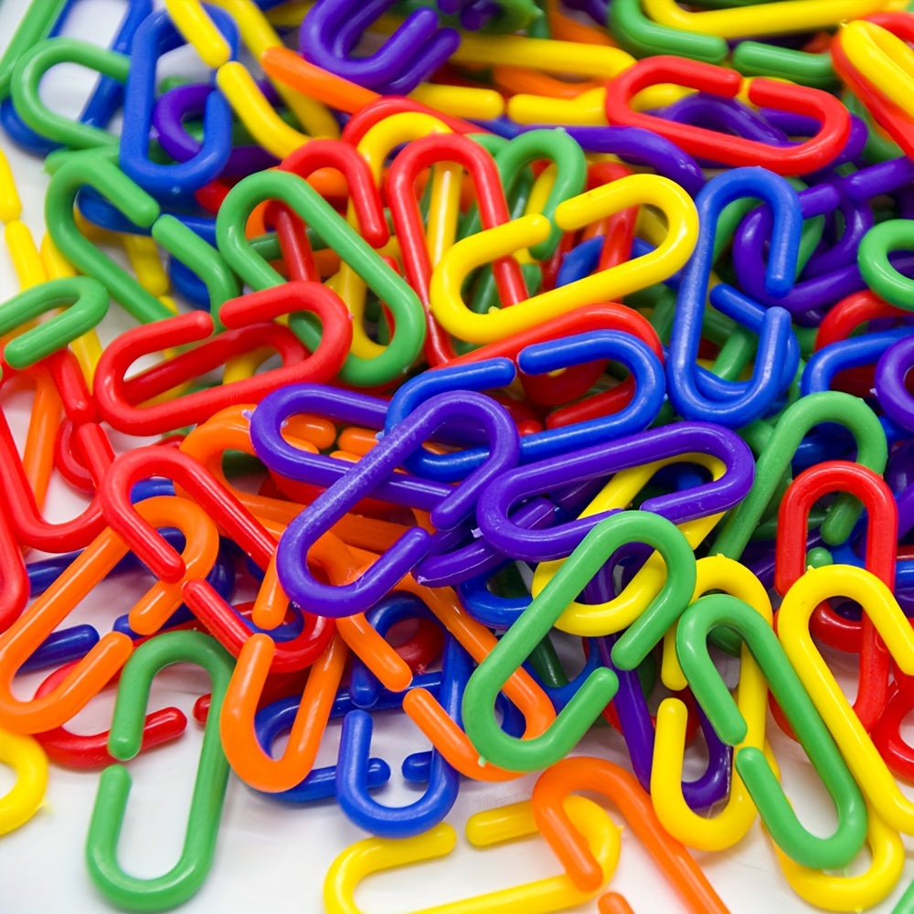 100pcs Mixed Geometric Chain Buckle Puzzle Toy