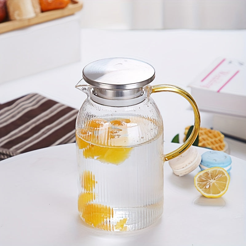 Large Capacity Glass Water Bottle 1200ml Outdoor Jug Tea Kettle