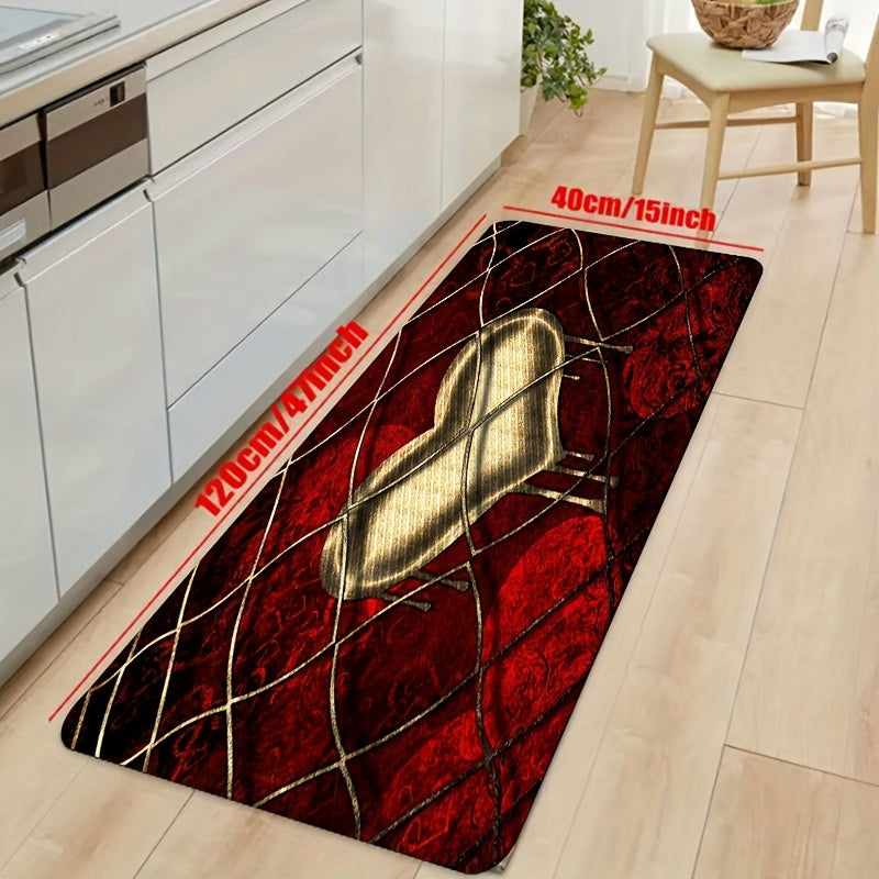 Hidden Love Pattern Rug Machine Washable Carpet for Home Indoor Decor