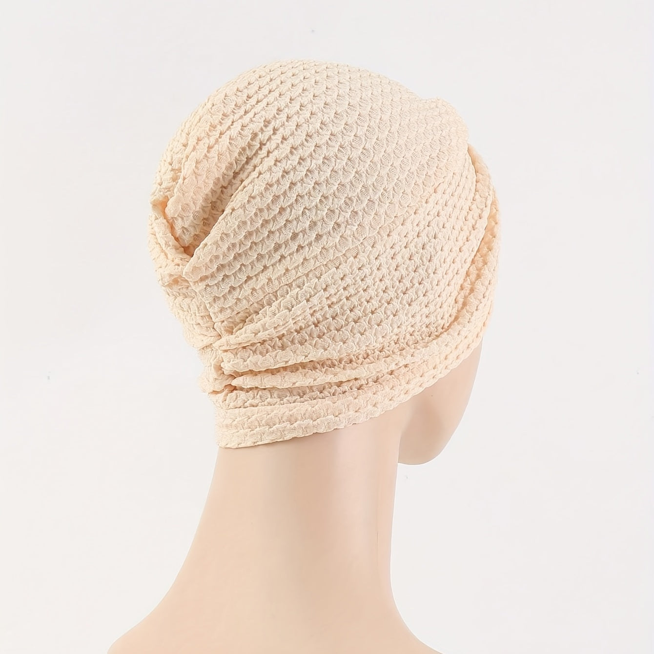 Solid Lace Turban Cap Head Wraps Elastic Hijab Hats Ramadan Beanie