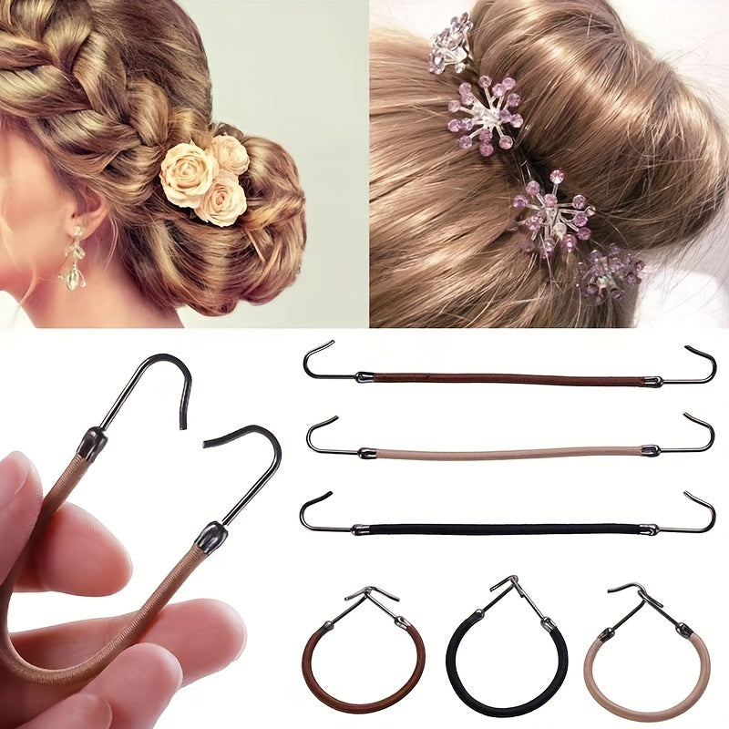 Elastic Ponytail Hair Hooks Skinny Hair Tie Bungee Strap Hair Accessories