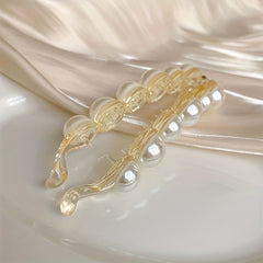 Faux Pearl Ponytail Banana Hair Clip
