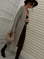  Open Front Long Sleeve Cardigan