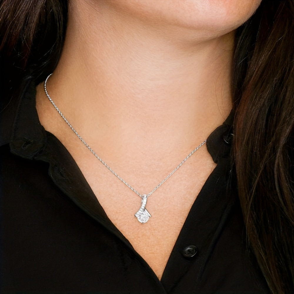 Sister Christmas Gift Necklace with Message Card