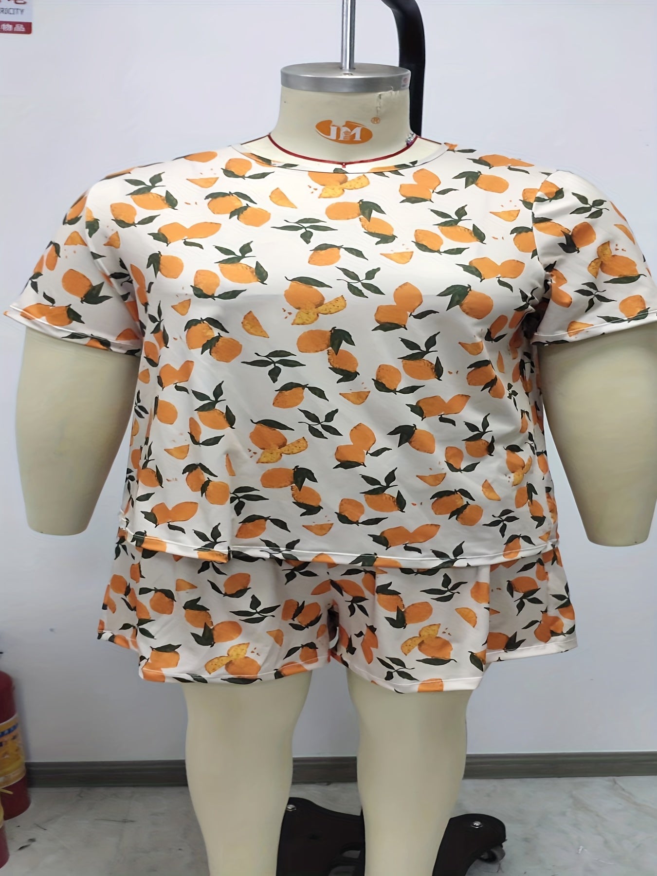  Leopard Print Tee & Shorts Loungewear Set