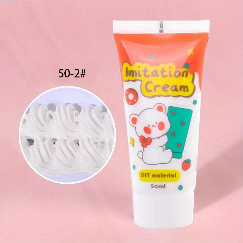 50ml Simulated Cream Glue Set Small Hair Clip Resin Cream Glue