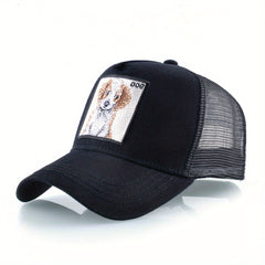 Animal Embroidered Baseball Cap Breathable Adjustable Peaked Cap