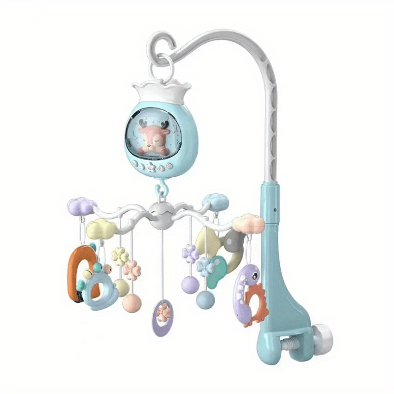 Baby Crib Mobile Hanging Animals Rattle Toy with Music and Lights